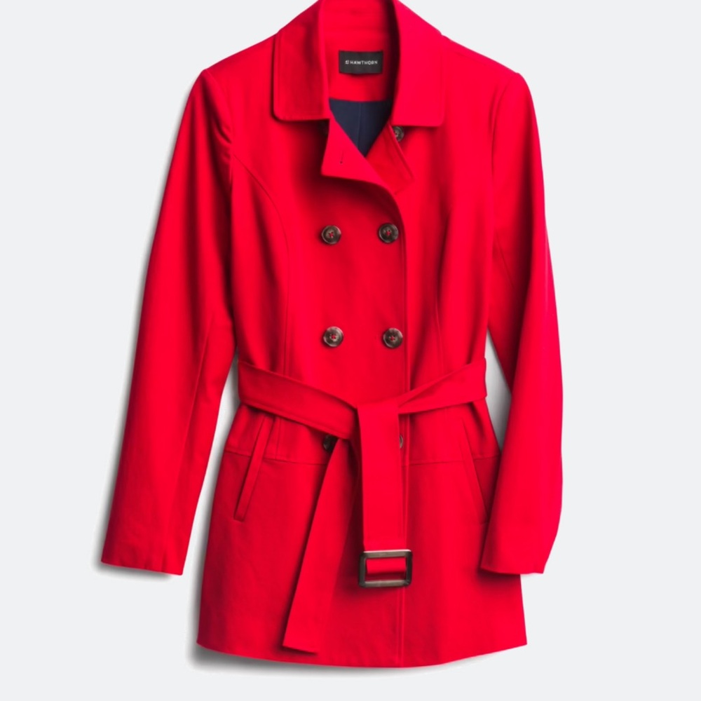 41 Hawthorn Women's Bold Red Trench Coat